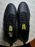 361°运动鞋男鞋秋冬季透气网面跑鞋黑色通勤轻质户外慢跑步鞋 曜石黑/皇冠金【皮革面防泼水】 41 实拍图