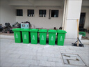天枢垃圾桶大号120升大容量商用酒店物业室外户外环卫分类带盖带轮果皮箱蓝色可回收物 实拍图