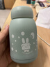 【京东物流送货上门】萌萌兔卡通水杯女牛奶玻璃杯创意便携杯子 蓝色萌萌兔 330ml 1只 实拍图