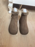 百丽（Belle）户外雪地靴女商场同款保暖加绒短靴C1W1DDD4 卡其色 39 (245mm) 实拍图