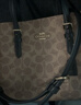 蔻驰（COACH）新款奥莱女士经典标志MOLLIE 25号托特包单肩斜挎包 IM/棕黄色/黑色 实拍图