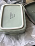 北鼎（Buydeem）陶瓷饭盒猪猪盒便携便当盒保鲜盒带饭餐盒微波炉可用蒸锅烤箱适用 18cm 浅杉绿 实拍图