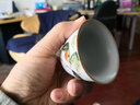 奉茗月白汝窑茶杯品茗杯开片可养泡茶杯单杯复古日式功夫茶具茶道 月白汝窑茶杯（柿子）-沉香 实拍图