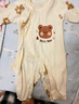 贝瑞加（Babyprints）宝宝连体衣2件装纯棉婴儿衣服柔软满月服长袖哈衣家居爬服 黄熊66 实拍图