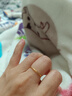 周六福黄18K金戒指女 彩金素圈戒指KH016027 11号 生日礼物 实拍图