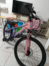 凤凰山地自行车男女变速山地车碟刹青少年儿童自行车学生单车 星际 粉紫【变速】后座+LED灯+辐条轮 22寸【适合130-170cm】 实拍图