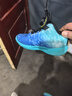 李宁重燃断码男童鞋运动鞋2025秋季旋转纽扣儿童透气篮球鞋防滑中大童 蓝色 31 实拍图