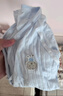 贝瑞加（Babyprints）婴儿连体衣2件装新生儿纯棉内衣长袖四季爬服宝宝哈衣薄款 白蓝59 实拍图