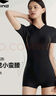 李宁（LI-NING）泳衣女连体平角游泳衣女士运动保守显瘦泳衣镜泳帽套装2575M 实拍图