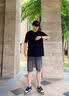 啄木鸟短裤男夏季薄款冰丝休闲宽松牛仔短裤青年2026新款直筒五分中裤 蓝灰色 31 （建议125-140斤） 实拍图