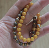 欧采妮（OUCERNY）珍藏级原石蜜蜡手串散珠天然鸡油黄满蜜单圈琥珀手链送老婆礼物 7-7.5mm 适合手围15-16CM 实拍图