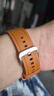 三星Galaxy Watch6 舒适型生态皮原装表带Watch7/watch5/Watch5 Pro/watch4手表表带watch4 Classic 驼色 【M/L】 实拍图