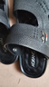 奥康官方凉鞋男 真皮舒适沙滩鞋子潮流凉拖鞋休闲两用头层牛皮男鞋 黑色1243721090 40 250mm 实拍图