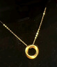 中国黄金（CHINA GOLD）莫比乌斯环黄金吊坠女足金锁骨项链爱无止境教师节礼物送女友老婆 【今/次日达】莫比乌斯吊坠+S925链 约0.3g 实拍图