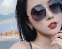 威古氏（VEGOOS）太阳镜女韩版街拍金属潮流防紫外线偏光驾驶开车墨镜女 SY8063 实拍图