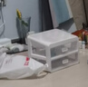 京东物流 化妆品收纳盒梳妆台置物架桌面高级感整理抽屉柜 大号3层（2层抽屉+1层顶部置物架） 透明白 实拍图