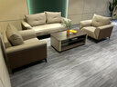 芝华士办公沙发实木接待银行会议室茶几组合简约现代真皮同款华仕 耐磨西皮【支持对公】 3+2+1+木茶几 实拍图
