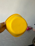 小黄鸭塑料简约方形洗菜盆家用加厚塑料盆厨房洗菜盆儿童婴儿 小号（直径22.5cm) 芒果黄 实拍图