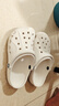 卡骆驰（CROCS）洞洞鞋贝雅男鞋女鞋轻便耐磨一脚蹬拖鞋休闲鞋|10126 白-100 37 /38(230mm) 实拍图