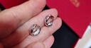 潮宏基 铂金耳环女士耳圈耳饰送女友母亲节礼物单只款 计价工费100元 约1.5g（单只款） 实拍图
