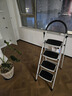 奥鹏 梯子家用四步折叠梯子加厚钢管铁梯宽踏板人字梯单侧工程梯 实拍图