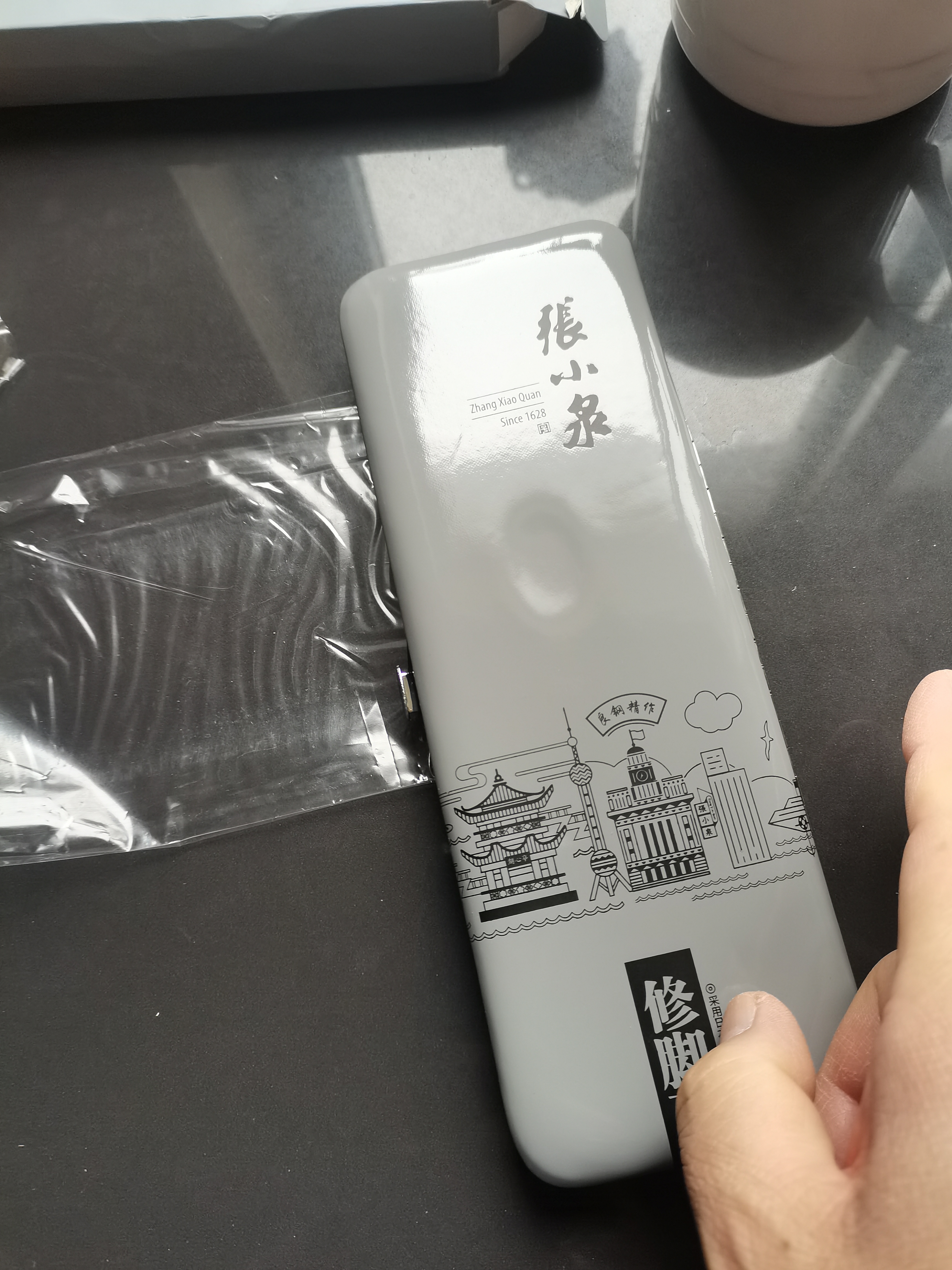 张小泉修脚刀套装不锈钢斜刀刮刀平刀指甲锉六件套HT-7 实拍图