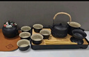 宅轻松 整套茶具功夫茶具套装茶台黑陶提梁壶茶壶办公茶具茶盘茶杯12件 实拍图