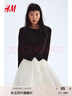 H&M女装毛针织衫冬季慵懒风休闲打底衫短款开衫薄款外套0579541 黑色001 XL 170/116 实拍图