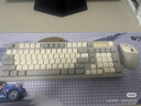 前行者V1蓝牙无线键盘鼠标套装机械手感静音三模男女生办公高颜值键鼠便携电脑笔记本平板iPad手机通用 奶油灰Pro-三模键盘【无线/蓝牙/有线】 实拍图