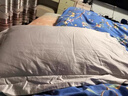 斯诺曼五星级酒店柔软白鹅毛枕芯抑菌护颈枕纯棉羽毛枕头74*48cm充1150g 实拍图