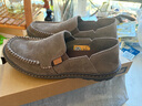 CAT卡特休闲皮鞋男鞋25新品一脚蹬薄皮轻量凉爽舒适通勤船鞋 棕色 40 实拍图