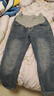 婧麒（JOYNCLEON）孕妇裤秋冬外穿打底小个子休闲大码阔腿裤牛仔裤 蓝M jyk14911 实拍图