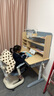 读书郎儿童学习书桌椅套装多功能可升降中小学生桌椅子写字家用课桌 1.2米楹木桌+四层容量+追背椅 蓝 实拍图
