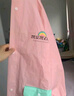 牧萌儿童雨衣带书包位男童女童加长全身学生雨披 粉独角兽拉链款 3XL 实拍图