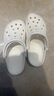 卡骆驰（CROCS）洞洞鞋贝雅男鞋女鞋轻便耐磨一脚蹬拖鞋休闲鞋|10126 白-100 39 (240mm) 实拍图