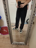 马登工装雪尼尔垂感聪明裤美式巴恩风直筒休闲裤仿灯芯绒束脚长裤子男 黑色 XL 实拍图