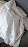 优衣库女装法国麻衬衫长袖衬衣上衣空调衫薄外套475647 00 白色 XL /165/92A 实拍图