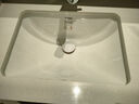 FOAO陶瓷台下盆洗手盆家用嵌入式方形阳台洗脸面盆洗漱洗衣小尺寸单盆 18寸方形外径470*350*200 单盆配下水器固定架 实拍图