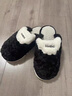 安尚芬  棉拖鞋男士秋冬家居休闲舒适防滑保暖地板月子情侣拖鞋女 黑色 42-43 适合41-42 实拍图