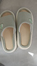 洁丽雅亚麻拖鞋女夏季室内家居家用防滑透气四季情侣日式棉麻布拖鞋男夏 浅绿 38-39 (适合37-38码) 实拍图