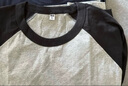 优衣库男装女装宽松插肩袖T恤/休闲长袖上衣484016 09 黑色 XS /160/76A 实拍图