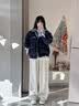 马克华菲假两件格子拼接羽绒棉服男女冬季新款加厚棉衣外套 藏青色 XL 实拍图
