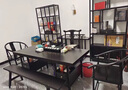 新中式实木大板茶桌椅组合黑紫檀家用简约功夫茶几办公禅意泡茶台 石盘款+全自动电磁炉礼包 1.6米单桌 实拍图