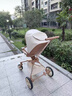 德拉玛（DELAMA）Q2遛娃神器婴儿推车高景观婴儿车可坐可躺换向轻便折叠宝宝溜娃车 Q2美拉德PLUS（加大轮版） 实拍图