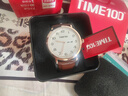 时光一百（TIME100）手表男复古星期日历月相考试手表日本进口机芯瑞士品质国表前十名 星期日历学生考试专用钢壳棕色 实拍图