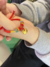 中国黄金（CHINA GOLD）足金小胖福手链男女孩金坨坨长命锁编织手绳周岁生日礼物送宝宝 小胖福手绳【A款红绳】约1g 实拍图
