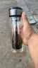 【⭐京东物流配送】高硼硅双层玻璃杯大容量泡茶杯水杯子茶水分离 【双层加厚】茶杯 350ml 1只 实拍图