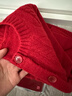优衣库童装女童souffle yarn舒芙蕾开衫长袖毛衣外套新款478173 15 珊瑚红色 120 实拍图
