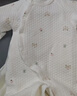 婧麒（JOYNCLEON）婴儿保暖连体衣秋冬季宝宝夹棉衣服哈衣新生儿空气棉睡衣爬服 斜开活力小兔 59cm 实拍图