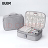 BUBM 数据线数码收纳包装笔记本充电器鼠标移动电源硬盘保护套大容量便携 DPSS-MYB 双层灰色 实拍图